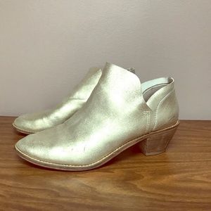 Kelsi Dagger Gold Metallic Leather Boots